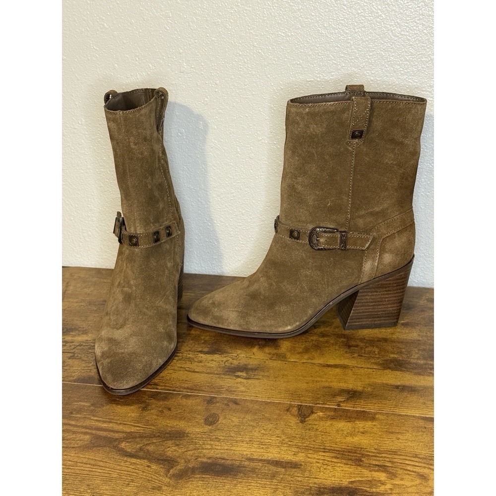 Lucky Brand Sogn Suede Leather Women's Western Cowboy Boots Size 10 Suede